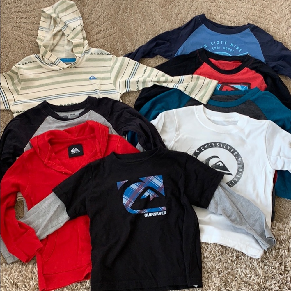 Boys Quicksilver lot of long sleeved shirts
